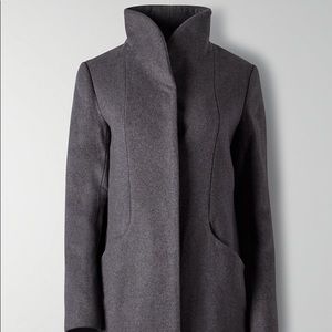 Wilfred Dark Charcoal Cocoon coat